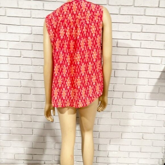 Joie finnegan Spiced Coral Silk Top - Size Large - Picture 8 of 8